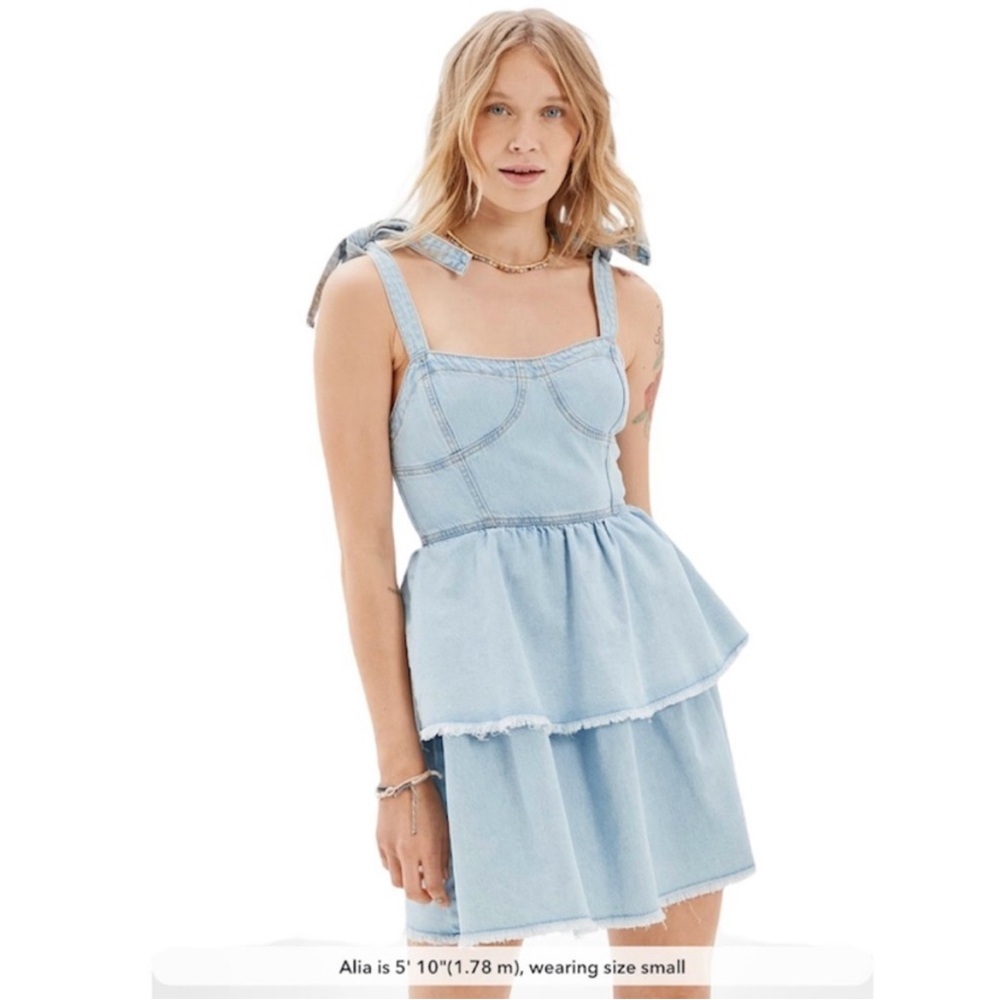 American Eagle Outfitters Light Blue Denim Dress